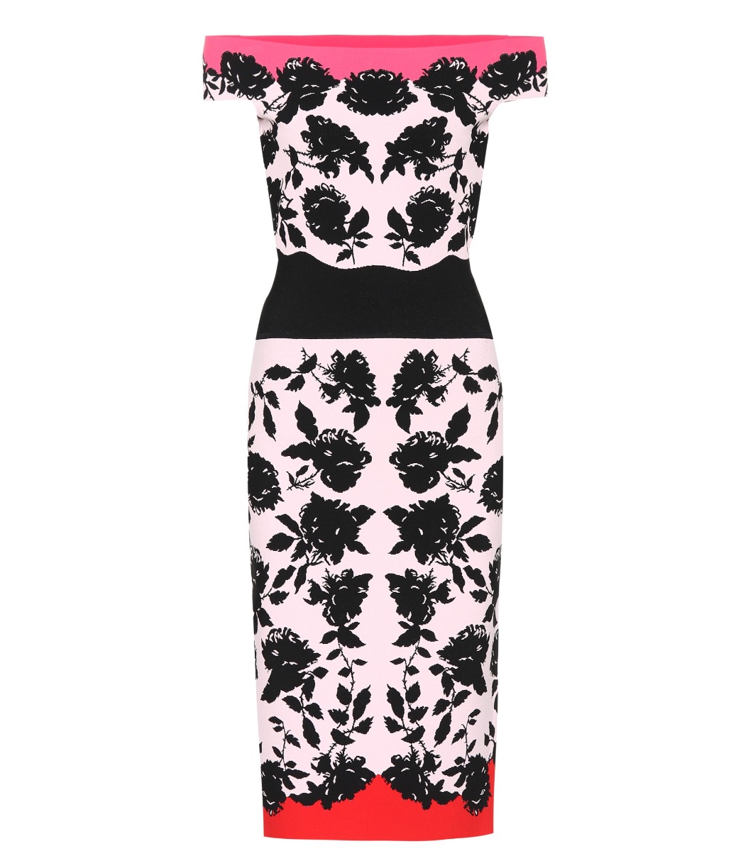 ALEXANDER MCQUEEN Jacquard-knit dress